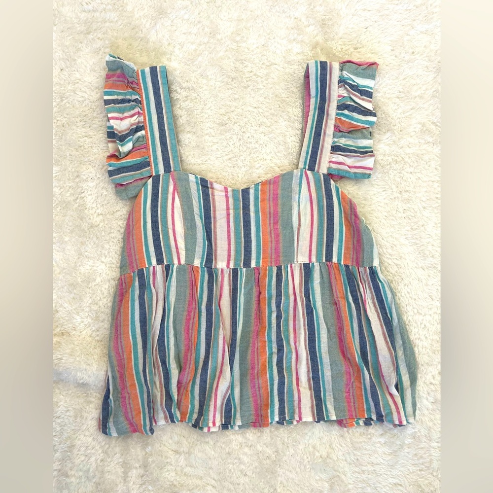 SHEIN rainbow stripe top